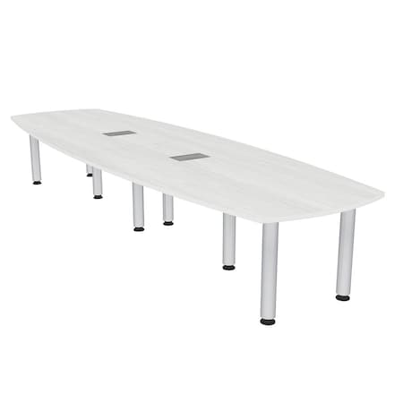 Skutchi Designs 45 in W, 145 in L, 29 in H, Engineered Wood Top, White H-ABOT-46143PT-WC-EL